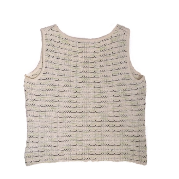 St. John Texture Sleeveless U Neckline Top - Picture 2 of 5